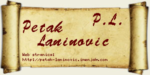 Petak Laninović vizit kartica